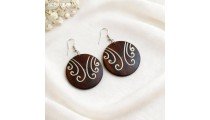Handcrafted Painting Wood Earrings Best Quality